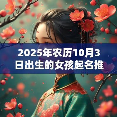 2025年农历10月3日出生的女孩起名推荐大气的蛇年女孩名字