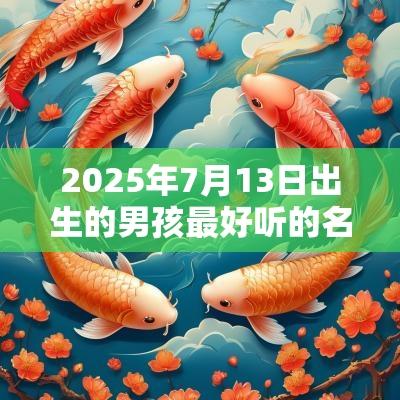 2025年7月13日出生的男孩最好听的名字古风满满的男宝宝名字