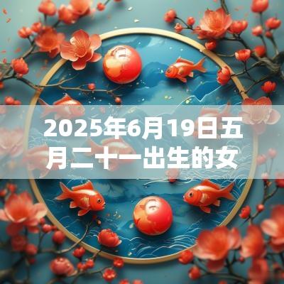 2025年6月19日五月二十一出生的女宝宝五行命理属性名字如何旺运