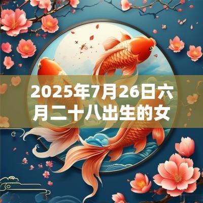 2025年7月26日六月二十八出生的女宝宝八字怎么排五行不缺取名