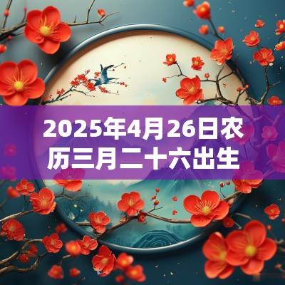 2025年4月26日农历三月二十六出生的女宝宝五行命理解析补火取名旺运