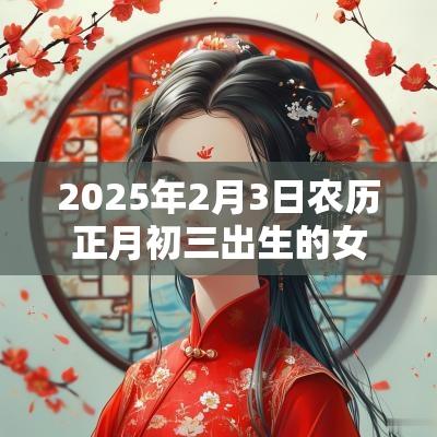 2025年2月3日农历正月初三出生的女宝宝五行起名缺木的名字