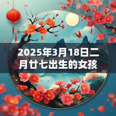 2025年3月18日二月廿七出生的女孩免费生辰八字属木取名推荐
