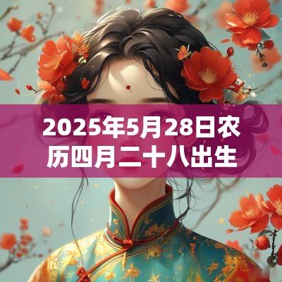 2025年5月28日农历四月二十八出生的女宝宝五行取名高分名字参考