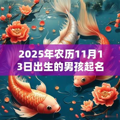 2025年农历11月13日出生的男孩起名生辰八字宝宝好名字推荐