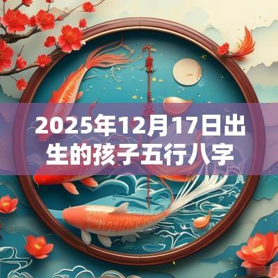 2025年12月17日出生的孩子五行八字解读五行缺金的起名宜用字