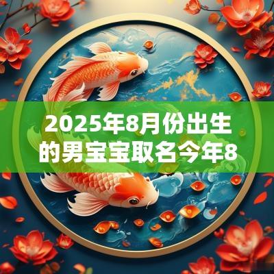 2025年8月份出生的男宝宝取名今年8月出生的男孩叫什么名字好