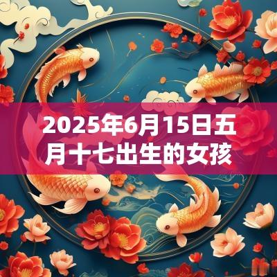 2025年6月15日五月十七出生的女孩五行缺什么补金的名字推荐
