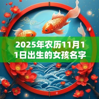2025年农历11月11日出生的女孩名字宝典名字关乎到孩子未来