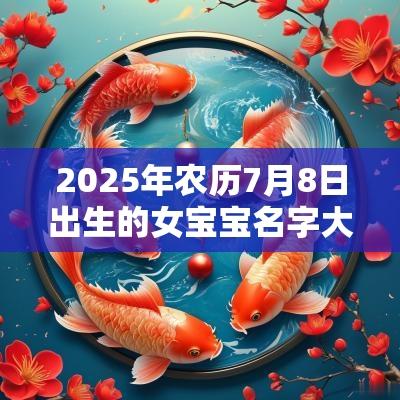2025年农历7月8日出生的女宝宝名字大全有寓意的内涵好名推荐
