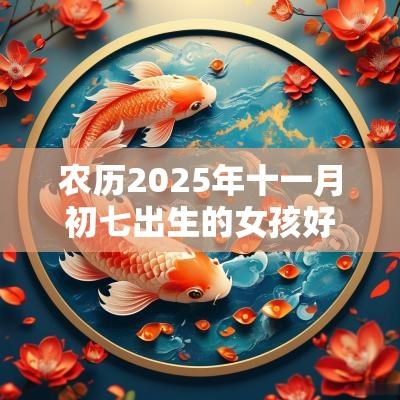 农历2025年十一月初七出生的女孩好不好五行缺木火取名测试打分