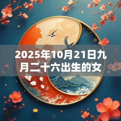 2025年10月21日九月二十六出生的女孩名字五行不缺怎么取名