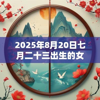 2025年8月20日七月二十三出生的女宝宝八字怎么排五行不缺取名