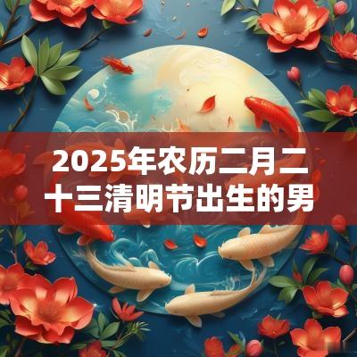 2025年农历二月二十三清明节出生的男孩好不好八字五行查询取名
