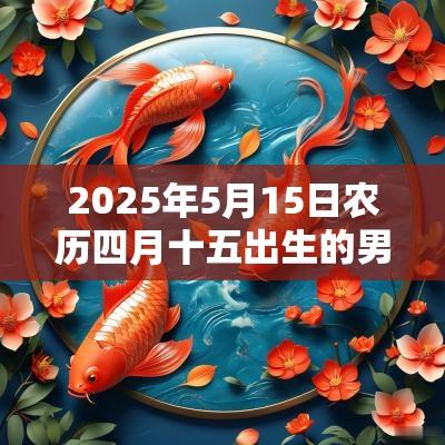 2025年5月15日农历四月十五出生的男孩五行缺什么补金的名字推荐