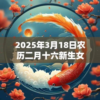 2025年3月18日农历二月十六新生女孩起名新生儿五行缺土的名字