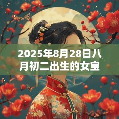 2025年8月28日八月初二出生的女宝宝八字怎么排五行缺火取名