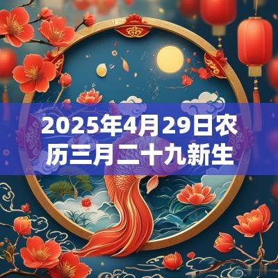2025年4月29日农历三月二十九新生男孩五行八字解读缺火的起名宜用字