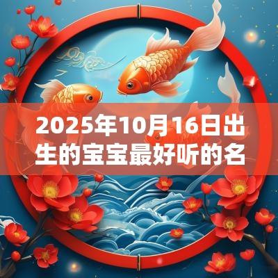 2025年10月16日出生的宝宝最好听的名字清新豁达的楚辞起名推荐