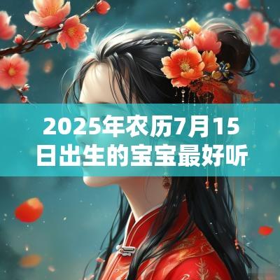 2025年农历7月15日出生的宝宝最好听的名字蛇宝宝旺运名字推荐