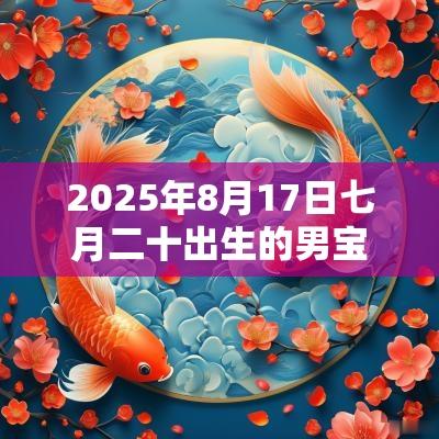 2025年8月17日七月二十出生的男宝宝生辰八字缺火怎么取名