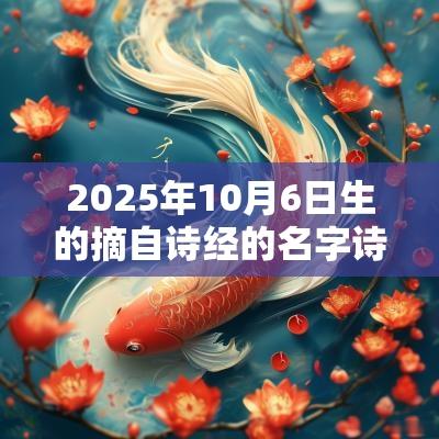 2025年10月6日生的摘自诗经的名字诗意又有内涵的名字大全