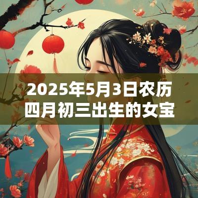 2025年5月3日农历四月初三出生的女宝宝五行缺金乐观开朗的名字