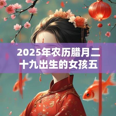 2025年农历腊月二十九出生的女孩五行取名打分缺金的最佳宜用字