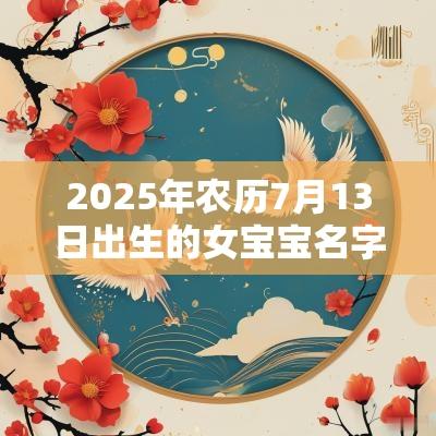 2025年农历7月13日出生的女宝宝名字推荐顺耳的蛇年女孩名字
