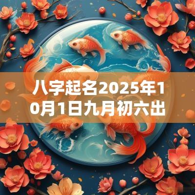 八字起名2025年10月1日九月初六出生的女孩五行不缺取名推荐