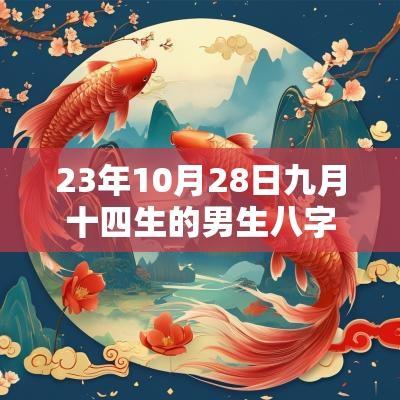 23年10月28日九月十四生的男生八字取名独一无二的男宝宝名字