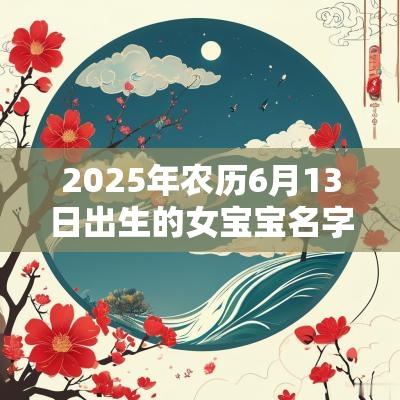 2025年农历6月13日出生的女宝宝名字大全有寓意的满分取名推荐