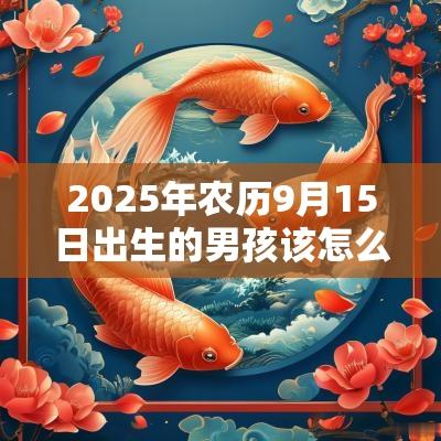 2025年农历9月15日出生的男孩该怎么取名五行属木的男孩双字推荐