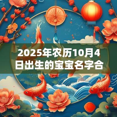 2025年农历10月4日出生的宝宝名字合集满分大气的宝宝名字推荐