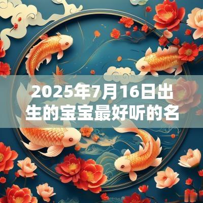 2025年7月16日出生的宝宝最好听的名字文艺十足的女孩名字