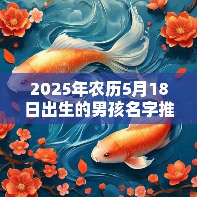 2025年农历5月18日出生的男孩名字推荐寓意好的男孩名字的字