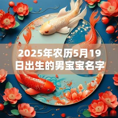 2025年农历5月19日出生的男宝宝名字推荐男子名字寓意好的字