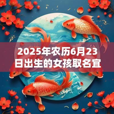 2025年农历6月23日出生的女孩取名宜用字好听新潮的宝宝名字