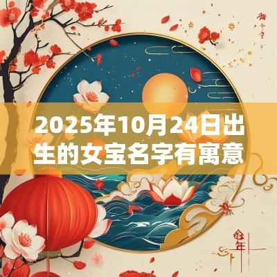 2025年10月24日出生的女宝名字有寓意的五行缺火和金女孩取名