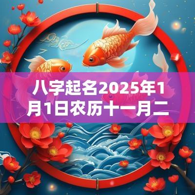 八字起名2025年1月1日农历十一月二十九出生的男孩五行旺缺详解