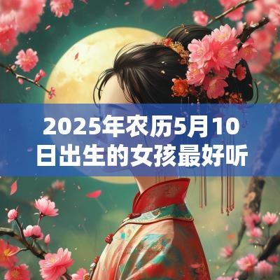 2025年农历5月10日出生的女孩最好听的名字女宝宝满分名字分享