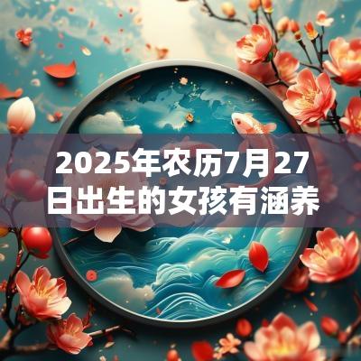 2025年农历7月27日出生的女孩有涵养的名字五行缺火宝宝取名