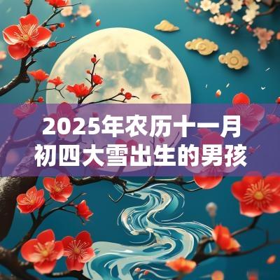 2025年农历十一月初四大雪出生的男孩命运今日五行缺木火周易取名