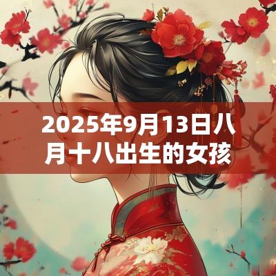 2025年9月13日八月十八出生的女孩五行取名打分五行不缺的最佳宜用字
