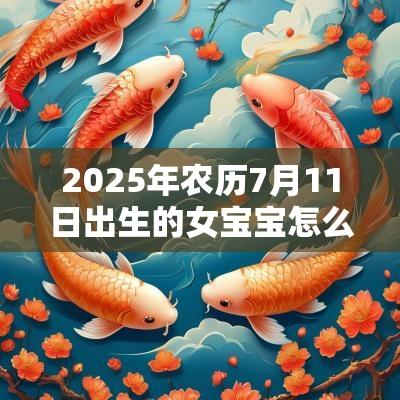 2025年农历7月11日出生的女宝宝怎么取名寓意美好的女宝宝名字
