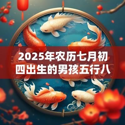 2025年农历七月初四出生的男孩五行八字解读缺金的取名宜用字