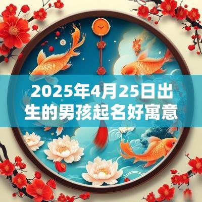 2025年4月25日出生的男孩起名好寓意的字吉利满分的男生名字