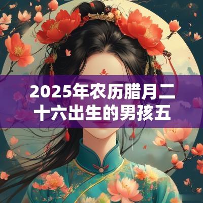 2025年农历腊月二十六出生的男孩五行命理解析补金补火取名旺运