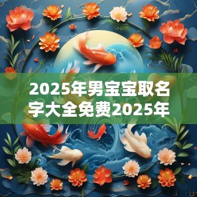 2025年男宝宝取名字大全免费2025年男宝宝取名字大全免费推荐