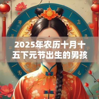 2025年农历十月十五下元节出生的男孩命运今日五行缺木火周易取名